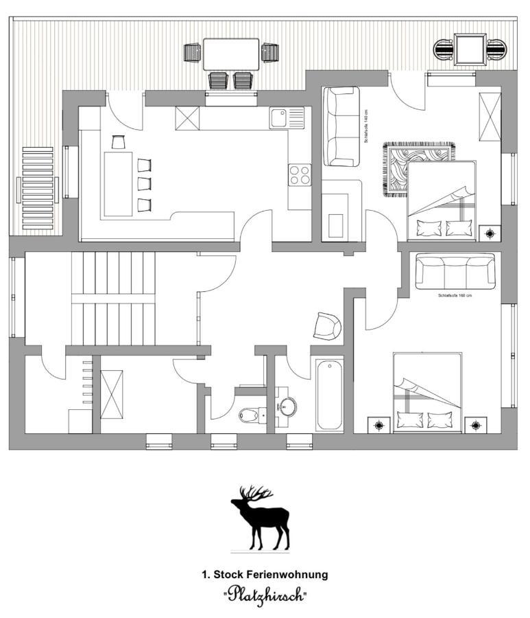 Ferienwohnung Platzhirsch Panorama View Balkon, Gartensauna, Garten, Grillplatz 斯达姆 外观 照片